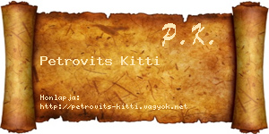 Petrovits Kitti névjegykártya